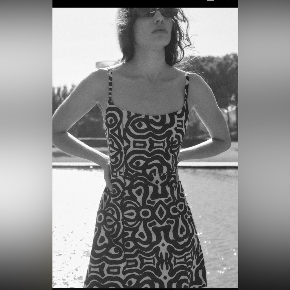 Zara geometric print dress